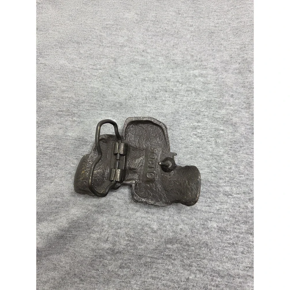 1970s Solid Brass Tractor Farm Belt Buckle MBCI Heavy